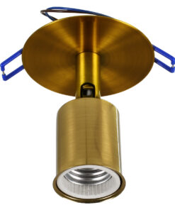 GloboStar® SARA 00852 Μοντέρνο Χωνευτό Φωτιστικό Οροφής / Τοίχου Μονόφωτο 1xE27 Μεταλλικό Μπρονζέ Χρυσό Φ8 x Υ8.5cm