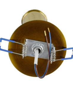 GloboStar® SARA 00852 Μοντέρνο Χωνευτό Φωτιστικό Οροφής / Τοίχου Μονόφωτο 1xE27 Μεταλλικό Μπρονζέ Χρυσό Φ8 x Υ8.5cm