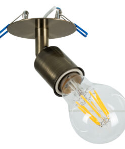 GloboStar® SARA 00853 Μοντέρνο Χωνευτό Φωτιστικό Οροφής / Τοίχου Μονόφωτο 1xE27 Μεταλλικό Μεταλλικό Μπρούτζινο Φ8 x Υ8.5cm