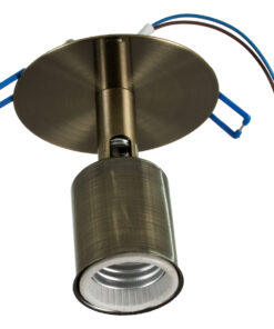 GloboStar® SARA 00853 Μοντέρνο Χωνευτό Φωτιστικό Οροφής / Τοίχου Μονόφωτο 1xE27 Μεταλλικό Μεταλλικό Μπρούτζινο Φ8 x Υ8.5cm