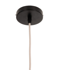 GloboStar® RAYNE 00910 Vintage Κρεμαστό Φωτιστικό Οροφής Μονόφωτο 1 x E27 Πλέγμα με Ανοιχτό Καφέ Σχοινί Φ38 x Y24cm