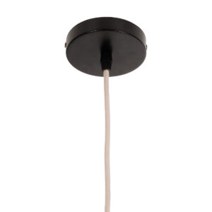 GloboStar® RAYNE 00910 Vintage Κρεμαστό Φωτιστικό Οροφής Μονόφωτο 1 x E27 Πλέγμα με Ανοιχτό Καφέ Σχοινί Φ38 x Y24cm