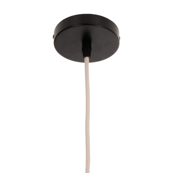 GloboStar® RAYNE 00910 Vintage Κρεμαστό Φωτιστικό Οροφής Μονόφωτο 1 x E27 Πλέγμα με Ανοιχτό Καφέ Σχοινί Φ38 x Y24cm