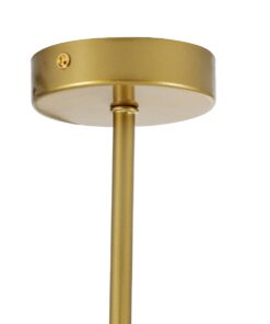 GloboStar® DRIZZLE 00921 Μοντέρνο Φωτιστικό Οροφής Μονόφωτο Χρυσό 100cm με Λευκό Ματ Γυαλί Φ15 x Y100cm