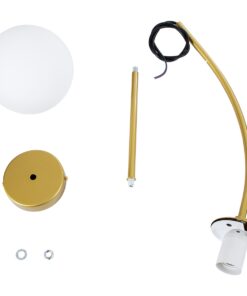 GloboStar® DRIZZLE 00921 Μοντέρνο Φωτιστικό Οροφής Μονόφωτο Χρυσό 100cm με Λευκό Ματ Γυαλί Φ15 x Y100cm