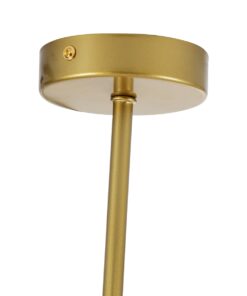 GloboStar® DRIZZLE 00922 Μοντέρνο Φωτιστικό Οροφής Μονόφωτο Χρυσό 70cm με Λευκό Ματ Γυαλί Φ15 x Y70cm