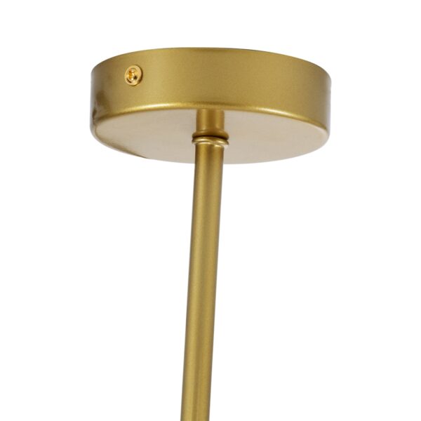 GloboStar® DRIZZLE 00922 Μοντέρνο Φωτιστικό Οροφής Μονόφωτο Χρυσό 70cm με Λευκό Ματ Γυαλί Φ15 x Y70cm