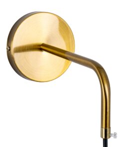 GloboStar® VIENNA 00923 Μοντέρνο Φωτιστικό Τοίχου Απλίκα Μονόφωτο Χρυσό Μεταλλικό Γυάλινο Μπάλα με Ρυθμιζόμενη Ανάρτηση Μ25 x Π23 x Υ27cm