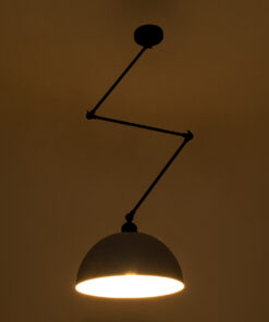 GloboStar® LOTUS 00937 Μοντέρνο Φωτιστικό Οροφής Μονόφωτο Γκρι Ματ Μεταλλικό Καμπάνα Φ30 x Y21cm