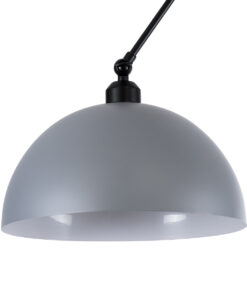 GloboStar® LOTUS 00937 Μοντέρνο Φωτιστικό Οροφής Μονόφωτο Γκρι Ματ Μεταλλικό Καμπάνα Φ30 x Y21cm