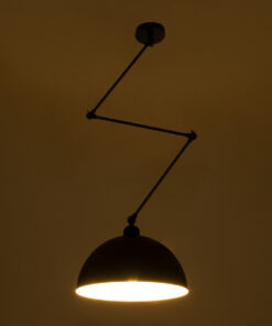 GloboStar® LOTUS 00939 Μοντέρνο Φωτιστικό Οροφής Μονόφωτο Μαύρο Ματ Μεταλλικό Καμπάνα Φ30 x Y21cm