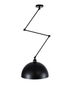 GloboStar® LOTUS 00939 Μοντέρνο Φωτιστικό Οροφής Μονόφωτο Μαύρο Ματ Μεταλλικό Καμπάνα Φ30 x Y21cm