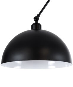 GloboStar® LOTUS 00939 Μοντέρνο Φωτιστικό Οροφής Μονόφωτο Μαύρο Ματ Μεταλλικό Καμπάνα Φ30 x Y21cm