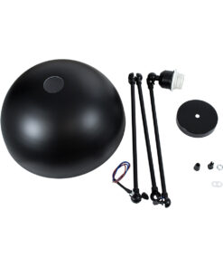 GloboStar® LOTUS 00939 Μοντέρνο Φωτιστικό Οροφής Μονόφωτο Μαύρο Ματ Μεταλλικό Καμπάνα Φ30 x Y21cm