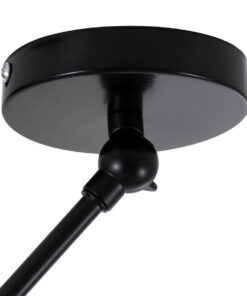 GloboStar® LOTUS 00939 Μοντέρνο Φωτιστικό Οροφής Μονόφωτο Μαύρο Ματ Μεταλλικό Καμπάνα Φ30 x Y21cm