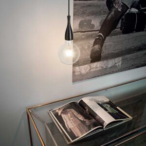 IDEAL LUX Κρεμαστό Φωτιστικό MINIMAL 1xE27 Μαύρου Χρώματος – 009407