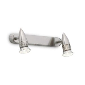 IDEAL LUX Επιτοίχιο Φωτιστικό ALFA 2xGU10 Νίκελ Χρώματος – 009483
