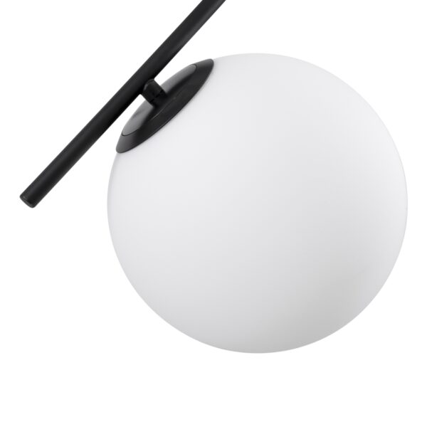 GloboStar® MONROE 00952 Μοντέρνο Κρεμαστό Φωτιστικό Οροφής Τρίφωτο 3 x E27 Μαύρο – Λευκό Μεταλλικό Μπάλα Φ60 x Υ50cm