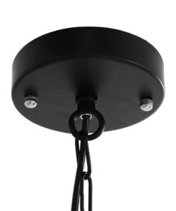 GloboStar® BILLIARD 00971 Vintage Industrial Κρεμαστό Φωτιστικό Οροφής Μονόφωτο 1 x E27 Mαύρο Μεταλλικό Καμπάνα Φ25 x Υ29cm