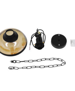 GloboStar® BILLIARD 00971 Vintage Industrial Κρεμαστό Φωτιστικό Οροφής Μονόφωτο 1 x E27 Mαύρο Μεταλλικό Καμπάνα Φ25 x Υ29cm