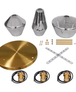 GloboStar® AMARIS 00976 Μοντέρνο Κρεμαστό Φωτιστικό Οροφής Τρίφωτο 3 x E27 Γυάλινο Φιμέ Νίκελ Φ50 x Υ30cm