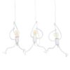 GloboStar® FIGURE 10000981 Μοντέρνο Κρεμαστό Παιδικό Φωτιστικό Οροφής Τρίφωτο 3 x E27 Λευκό Μεταλλικό Φιγούρα Μ70 x Π10 x Υ105cm