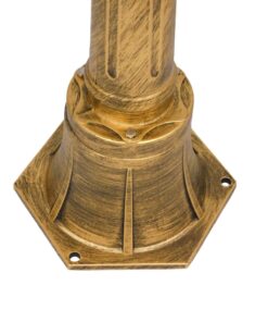 Vintage Industrial Φωτιστικό Δαπέδου Μονόφωτο Μπρονζέ Χρυσό Μεταλλικό Πλέγμα με Μελί Γυαλί Φ18 GloboStar ETOILE 00985