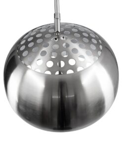 GloboStar® PRAGUE 00990 Μοντέρνο Φωτιστικό Δαπέδου Μονόφωτο 1 x E27 Ασημί Μεταλλικό Καμπάνα & Μαύρη Μαρμάρινη Βάση L210 x W45 x H220cm