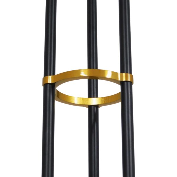 GloboStar® VELVET 00994 Μοντέρνο Industrial Φωτιστικό Οροφής Πολύφωτο 6 x G9 Μαύρο – Χρυσό Μεταλλικό Φ80 x Y85cm