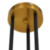 GloboStar® VELVET 00994 Μοντέρνο Industrial Φωτιστικό Οροφής Πολύφωτο 6 x G9 Μαύρο – Χρυσό Μεταλλικό Φ80 x Y85cm