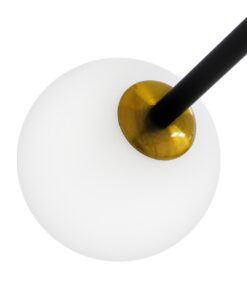 GloboStar® VELVET 00994 Μοντέρνο Industrial Φωτιστικό Οροφής Πολύφωτο 6 x G9 Μαύρο – Χρυσό Μεταλλικό Φ80 x Y85cm