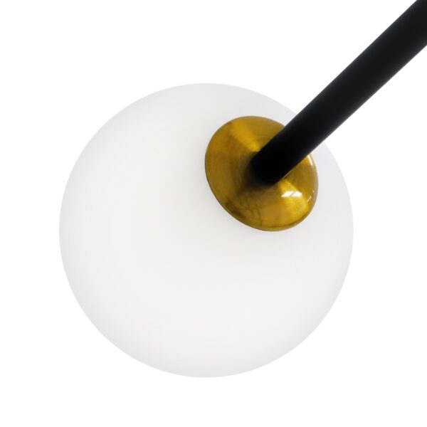 GloboStar® VELVET 00994 Μοντέρνο Industrial Φωτιστικό Οροφής Πολύφωτο 6 x G9 Μαύρο – Χρυσό Μεταλλικό Φ80 x Y85cm