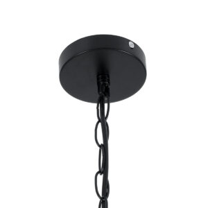 GloboStar® ESTELLE 01003 Vintage Industrial Κρεμαστό Φωτιστικό Οροφής Πολύφωτο 8 x E14 AC220-240V IP20 – Φ65 x Y50cm – Μαύρο Μεταλλικό Πολυέλαιος Πλέγμα – 5 Χρόνια Εγγύηση