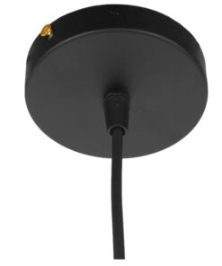 GloboStar® CHIME 01004 Μοντέρνο Κρεμαστό Φωτιστικό Οροφής Μονόφωτο Μαύρο Μεταλλικό Καμπάνα Φ30 x Y15cm