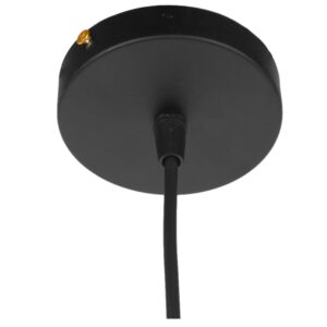GloboStar® CHIME 01004 Μοντέρνο Κρεμαστό Φωτιστικό Οροφής Μονόφωτο Μαύρο Μεταλλικό Καμπάνα Φ30 x Y15cm