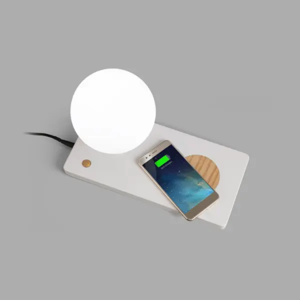 Faro Barcelona NIKO GLASS   Επιτραπέζιο Φωτιστικό LED σε Λευκό Χρώμα 7W 3000K  – 01007A