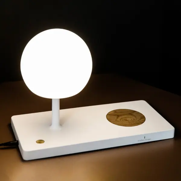Faro Barcelona NIKO GLASS   Επιτραπέζιο Φωτιστικό LED σε Λευκό Χρώμα 7W 3000K  – 01007A