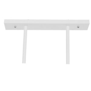 GloboStar® REGAL 01008 Vintage Industrial Φωτιστικό Οροφής Δίφωτο Λευκό Μεταλλικό Ράγα Μ67 x Π26 x Υ85cm