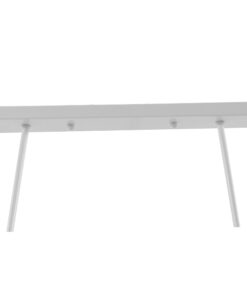 GloboStar® REGAL 01010 Vintage Industrial Φωτιστικό Οροφής Τρίφωτο Λευκό Μεταλλικό Ράγα Μ113 x Π26 x Υ85cm