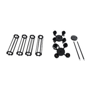 GloboStar® TUBING 01013 Vintage Industrial Κρεμαστό Φωτιστικό Οροφής Πολύφωτο 4 x E27 AC220-240V – Φ27 x Υ47cm – Μαύρο Μεταλλικό Πλέγμα – 5 Χρόνια Εγγύηση