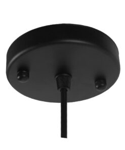 GloboStar® CAMBER 01016 Vintage Industrial Κρεμαστό Φωτιστικό Οροφής Μονόφωτο Μαύρο Μεταλλικό Πλέγμα Φ11 x Y25cm