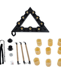 GloboStar® DOME 10001021 Vintage Κρεμαστό Φωτιστικό Οροφής Πολύφωτο 9 x E27 Μαύρο Μεταλλικό με Όνυχα Πολυέλαιος με Μπεζ Σχοινί Μ68 x Π60 x Υ50cm