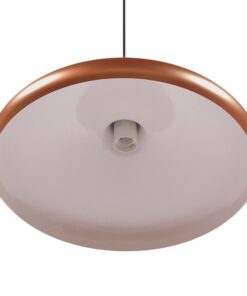 GloboStar® FERCLA 01223 Μοντέρνο Κρεμαστό Φωτιστικό Οροφής Μονόφωτο Χάλκινο Μεταλλικό Καμπάνα Φ39 x Y23cm