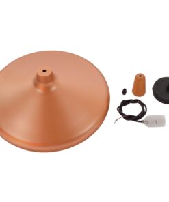 GloboStar® FERCLA 01223 Μοντέρνο Κρεμαστό Φωτιστικό Οροφής Μονόφωτο Χάλκινο Μεταλλικό Καμπάνα Φ39 x Y23cm