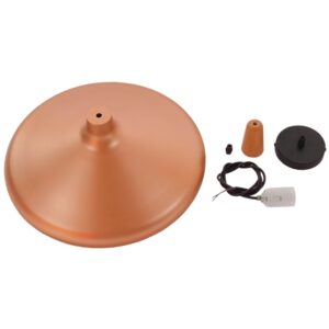GloboStar® FERCLA 01223 Μοντέρνο Κρεμαστό Φωτιστικό Οροφής Μονόφωτο Χάλκινο Μεταλλικό Καμπάνα Φ39 x Y23cm