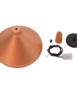 GloboStar® BARING 01224 Μοντέρνο Κρεμαστό Φωτιστικό Οροφής Μονόφωτο Χάλκινο Μεταλλικό Καμπάνα Φ27 x Y25cm