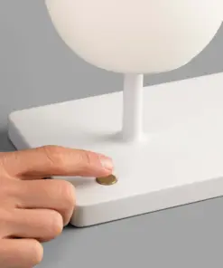 Faro Barcelona NIKO GLASS Επιτραπέζιο Φωτιστικό LED σε Λευκό Χρώμα 7W 3000K – 01007A