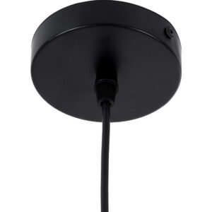 GloboStar® SHANGHAI BLACK 01025-A Μοντέρνο Κρεμαστό Φωτιστικό Οροφής Μονόφωτο 1 x E27 Μαύρο Μεταλλικό Καμπάνα Φ24 x Υ30cm
