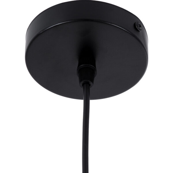 GloboStar® SHANGHAI BLACK 01025-A Μοντέρνο Κρεμαστό Φωτιστικό Οροφής Μονόφωτο 1 x E27 Μαύρο Μεταλλικό Καμπάνα Φ24 x Υ30cm