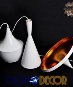GloboStar® SHANGHAI WHITE 01026 SET 3 Μοντέρνα Κρεμαστά Φωτιστικά Οροφής Τρίφωτο 3 x E27 Λευκά Μεταλλικά Καμπάνα